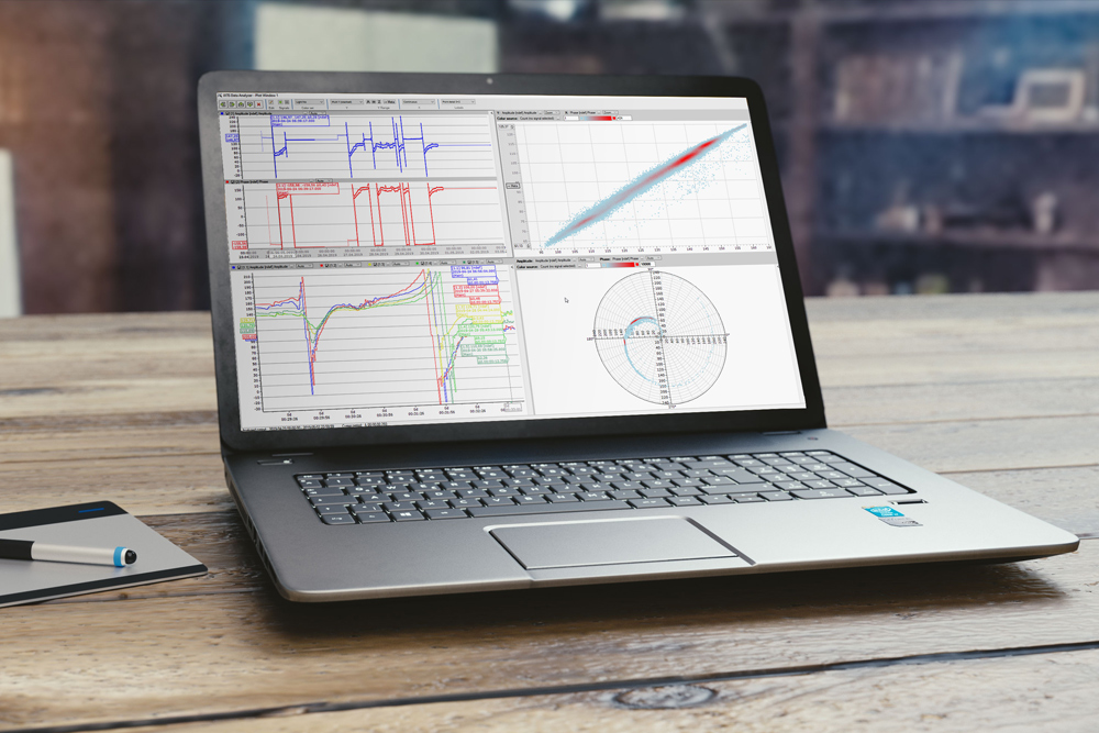 iXTS Data Analyzer am Notebook abgebildet